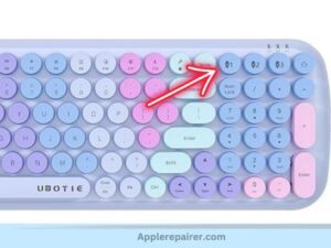 Bluetooth button on your Ubotie keyboard