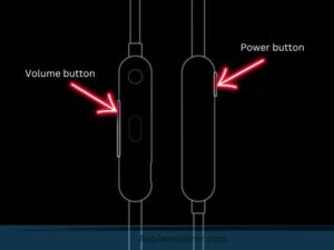 Find the Power and Volume Down buttons on your BeatsX earphones.