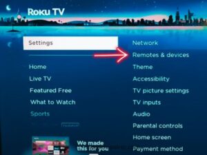Scroll down to "Remote and Devices."