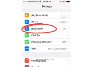 Go to Settings and select Bluetooth on your device.