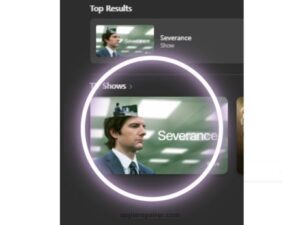 Select the Severance series and start watching an episode.